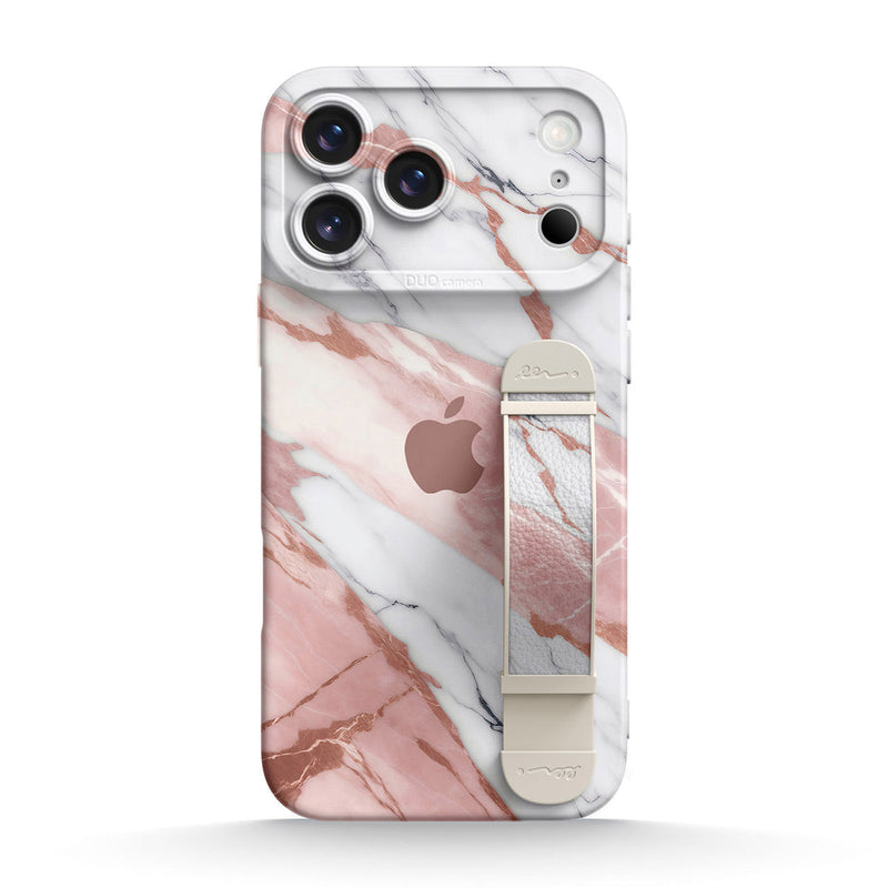 Pink White Jade - iPhone Wrist Strap Case