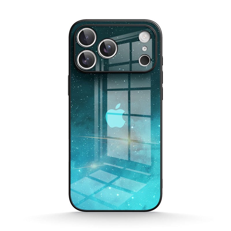 Fluorescent Star Blue - iPhone Glass Case