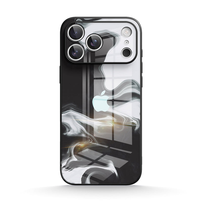 Black White - iPhone Glass Case