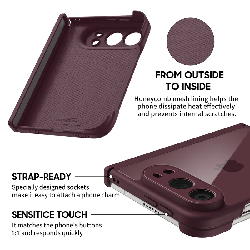 Burgundy - iPhone Glass Case