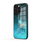 Fluorescent Star Blue - iPhone Glass Case