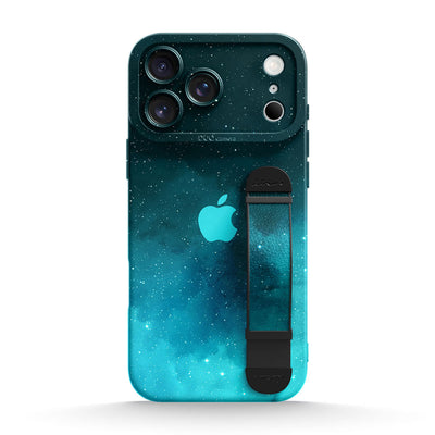 Fluorescent Star Blue - iPhone Wrist Strap Case