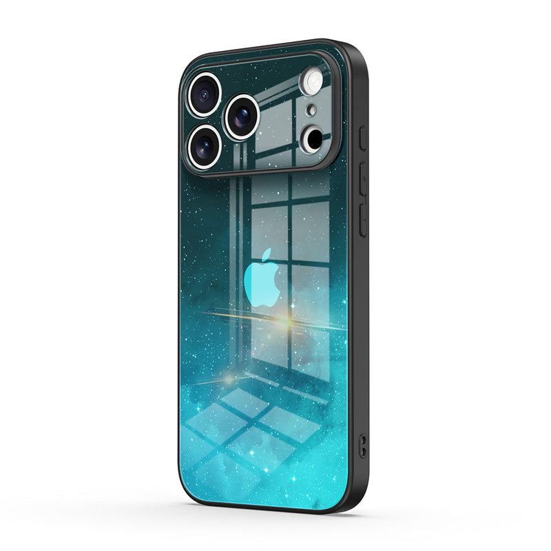 Fluorescent Star Blue - iPhone Glass Case