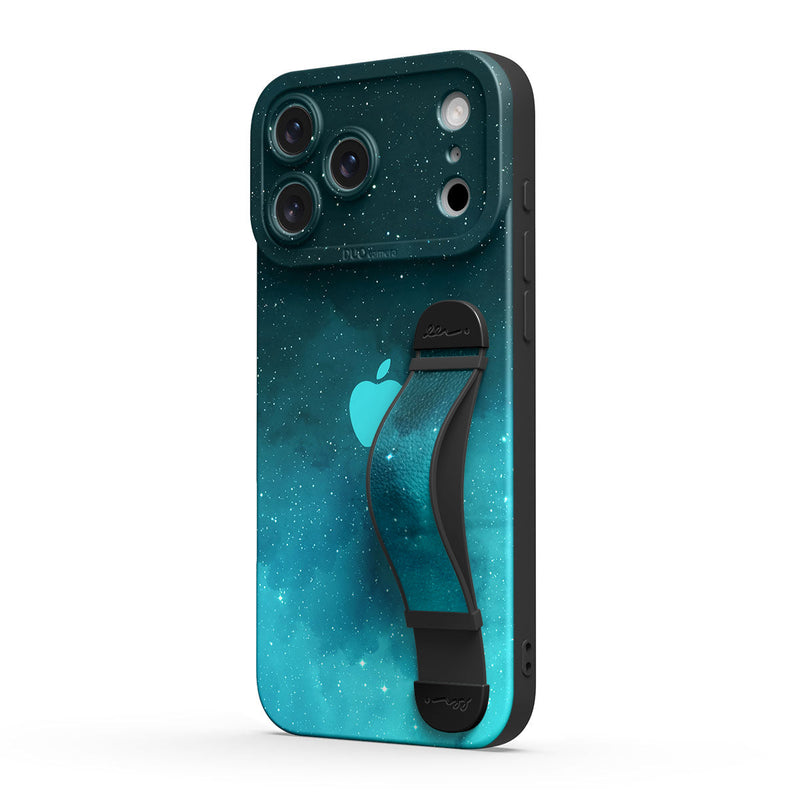 Fluorescent Star Blue - iPhone Wrist Strap Case