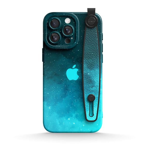 Fluorescent Star Blue - iPhone Wrist Strap Case