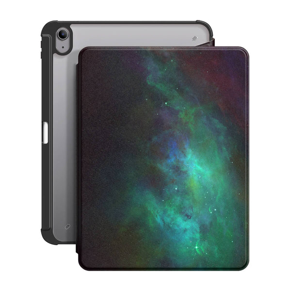 Groene Pluto Nebula - iPad Snap 360° standaard schokbestendige hoes