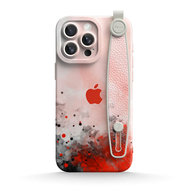 Splash Ink Red - iPhone polsbandhoesje