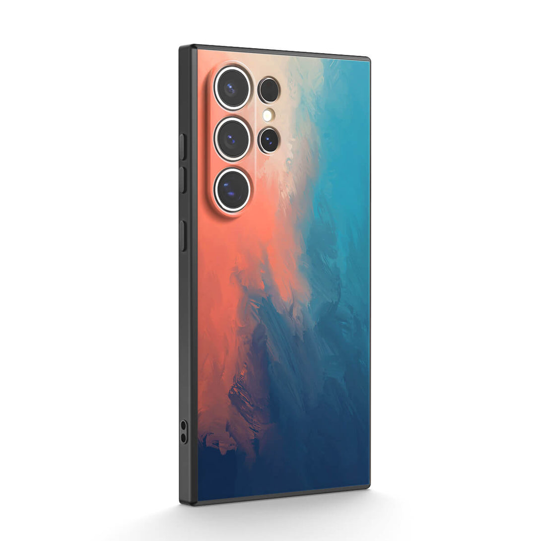 Blauw Oranje - Samsung hoesje