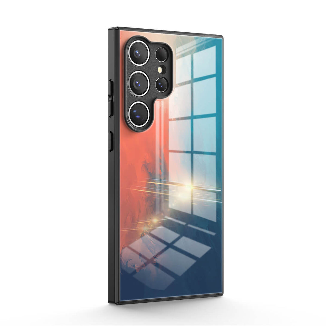 Blauw Oranje - Samsung hoesje