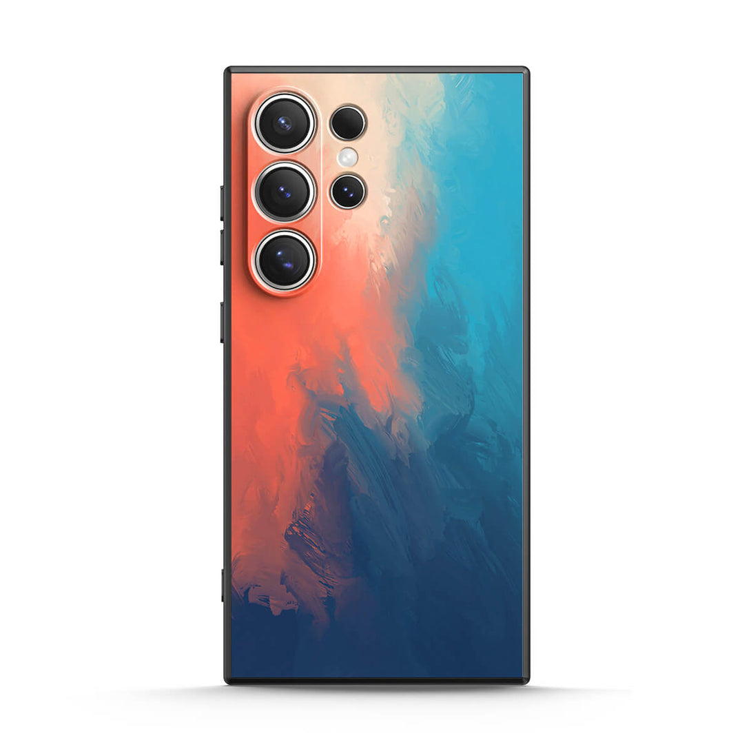 Blauw Oranje - Samsung hoesje