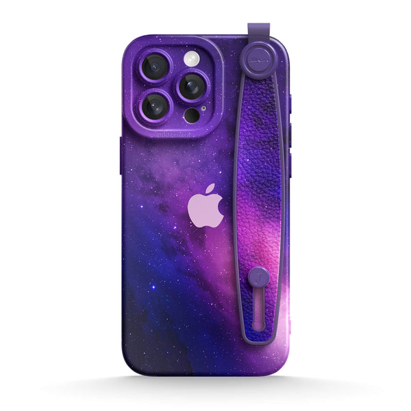 Fuchsia Galaxy - iPhone Wrist Strap Case