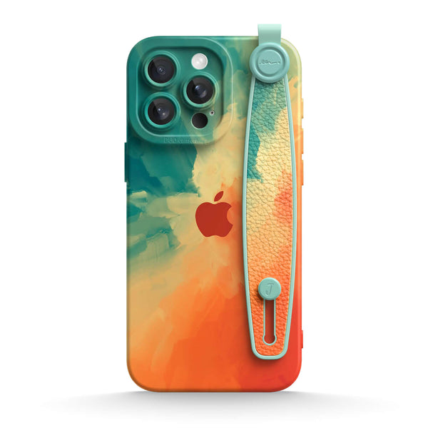 Oranje Groen - iPhone Polsband Case