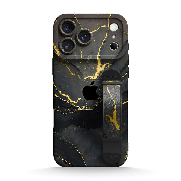 Black Gold Sand - iPhone Wrist Strap Case