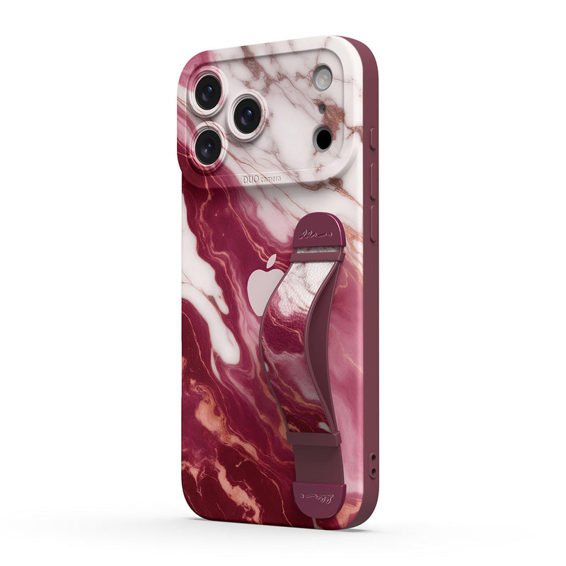 South Red Agate - iPhone Wrist Strap Case