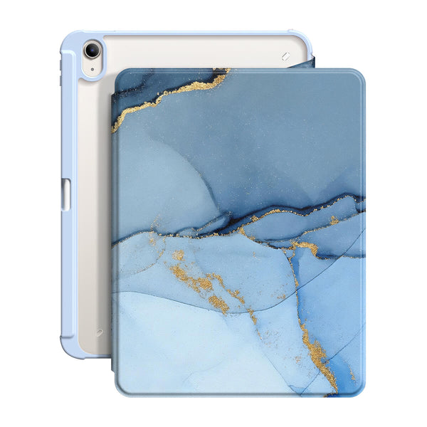 Gold Crack Blue - iPad Snap 360° Stand Impact Resistant Case