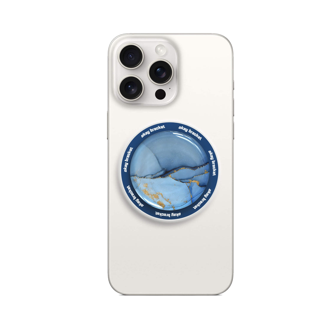 Gold Crack Blue - Agarre de bolsa de aire para MagSafe