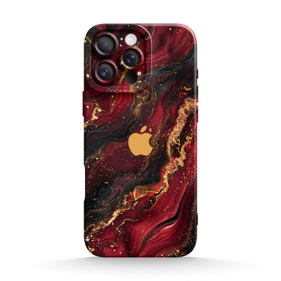 Dark Red Gilt - iPhone Silicone Case