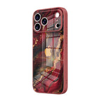 Dark Red Gilt - iPhone Glass Case