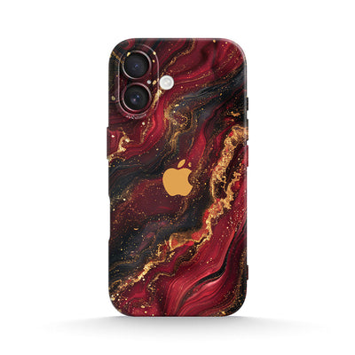Dark Red Gilt - iPhone Silicone Case