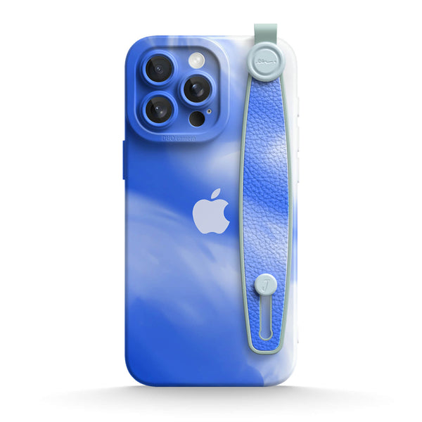 Blue White - iPhone Wrist Strap Case