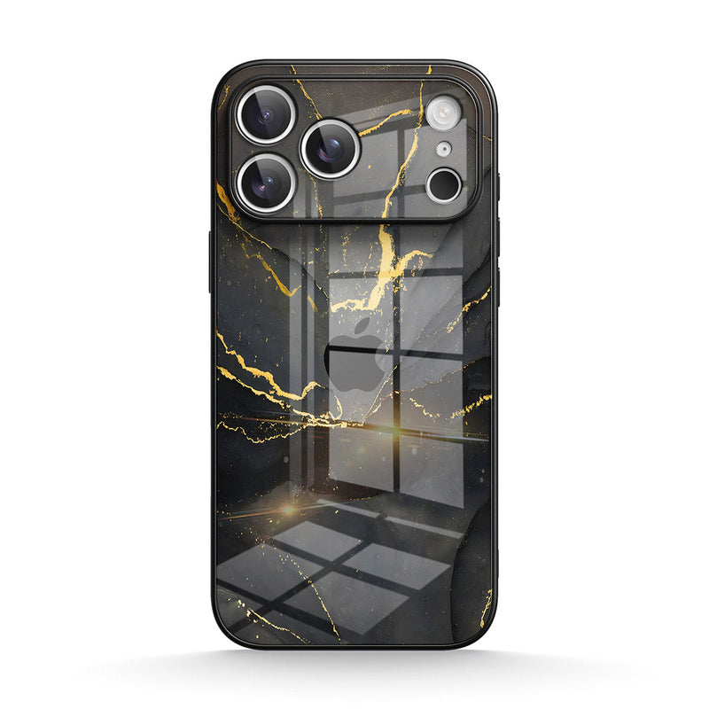 Black Gold Sand - iPhone Glass Case