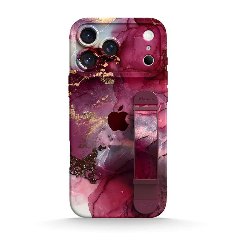 Red Yarn Jade - iPhone Wrist Strap Case