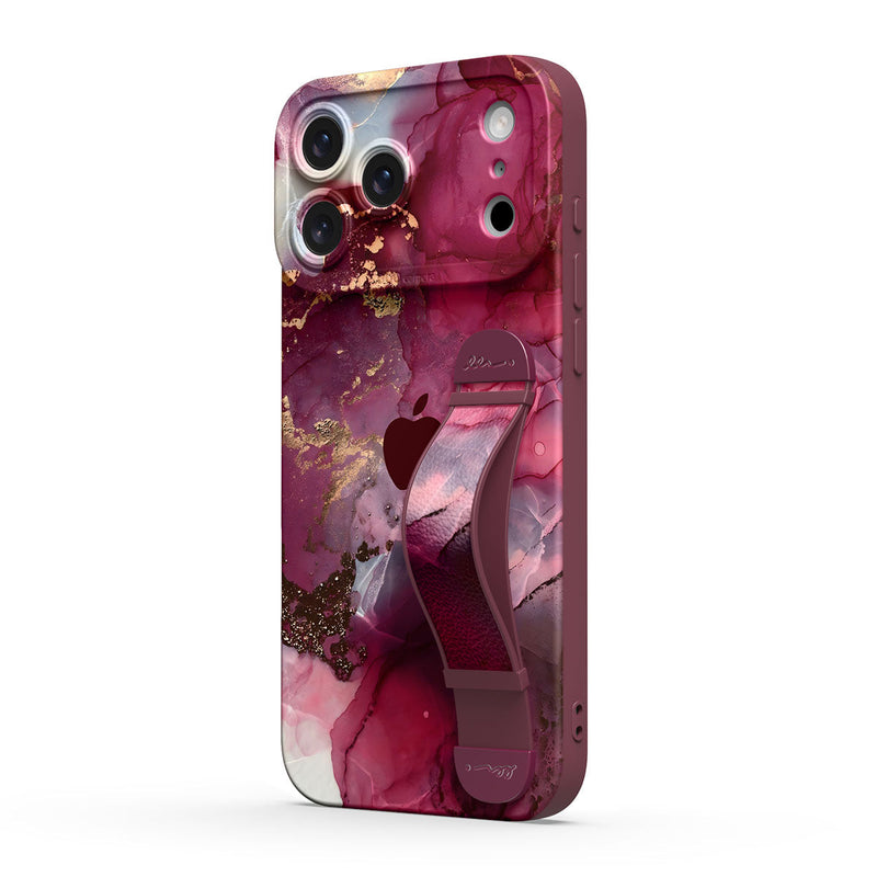 Red Yarn Jade - iPhone Wrist Strap Case