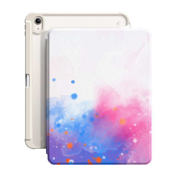Sputter Pink Blue Purple - iPad Snap 360° Stand Impact Resistant Case