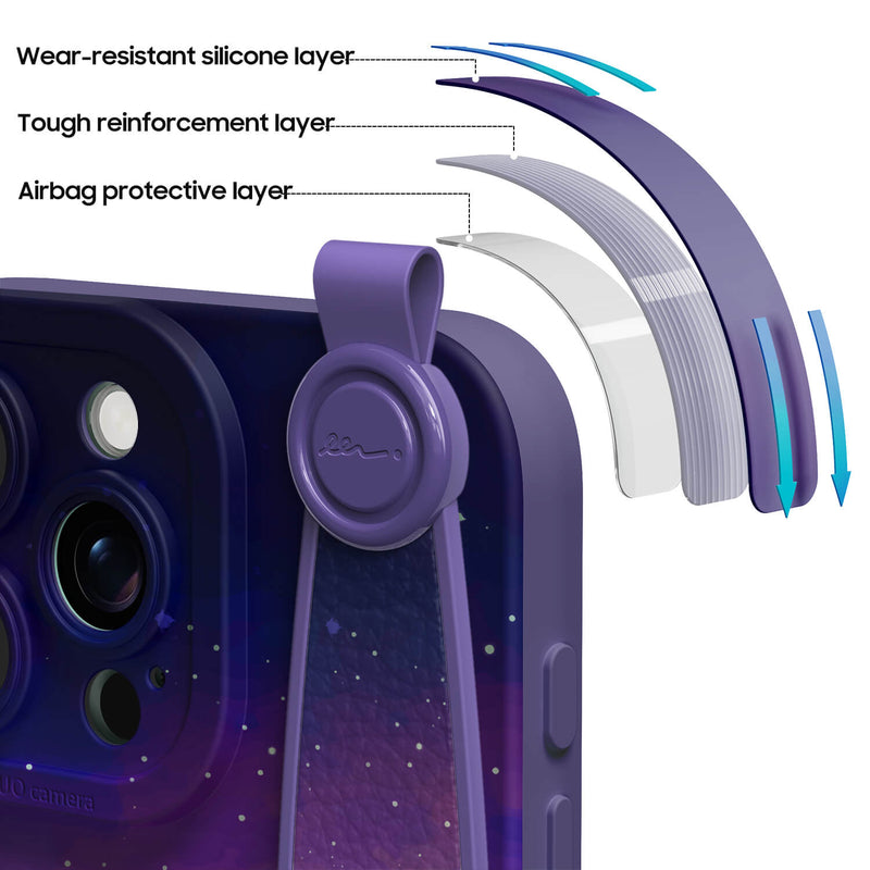 Astral Blue - iPhone Wrist Strap Case