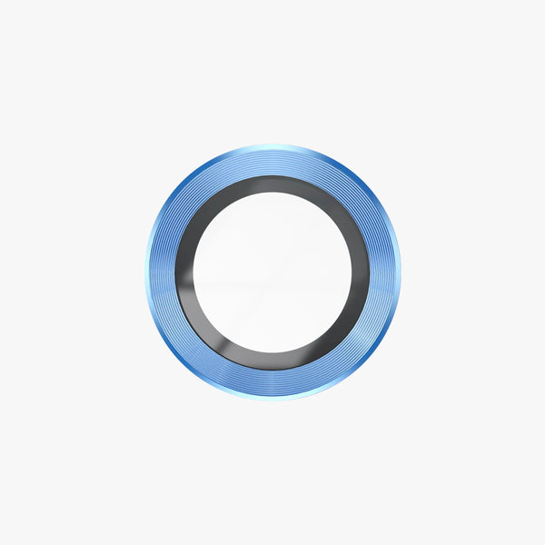 Azul claro - Anillo protector de cámara con textura de CD (embalaje de una pastilla)