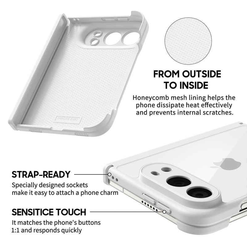 White - iPhone Glass Case