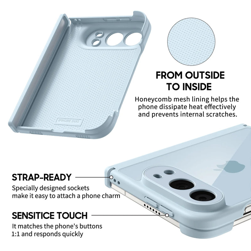 Blue Gray - iPhone Glass Case