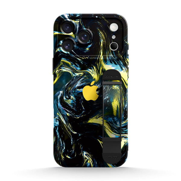 Dark Gold Matter - iPhone Wrist Strap Case