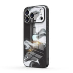 Black White - iPhone Glass Case
