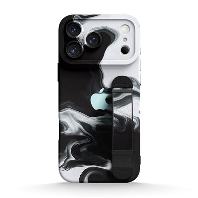 Black White - iPhone Wrist Strap Case