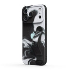 Black White - iPhone Wrist Strap Case