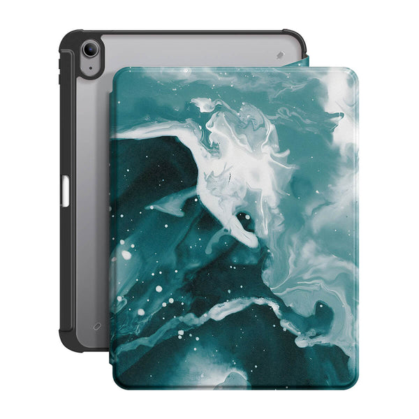 Green Wave Jade - iPad Snap 360° Stand Impact Resistant Case