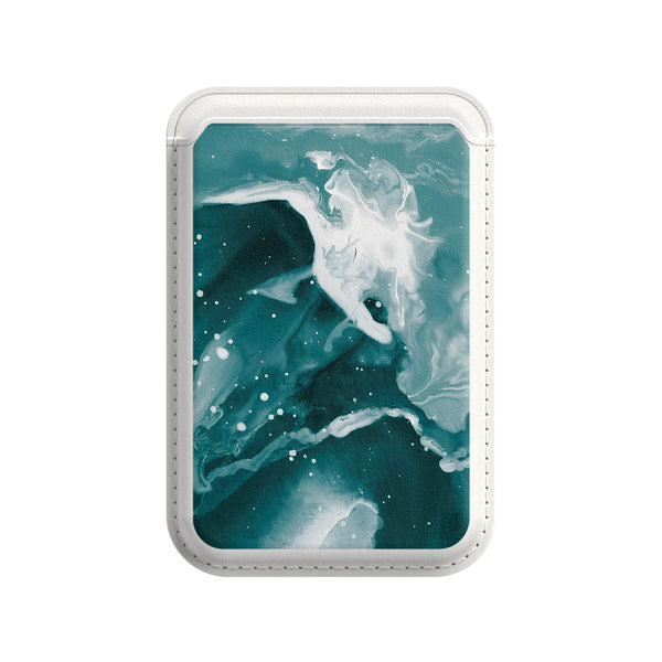 Green Wave Jade - iPhone Leather Wallet