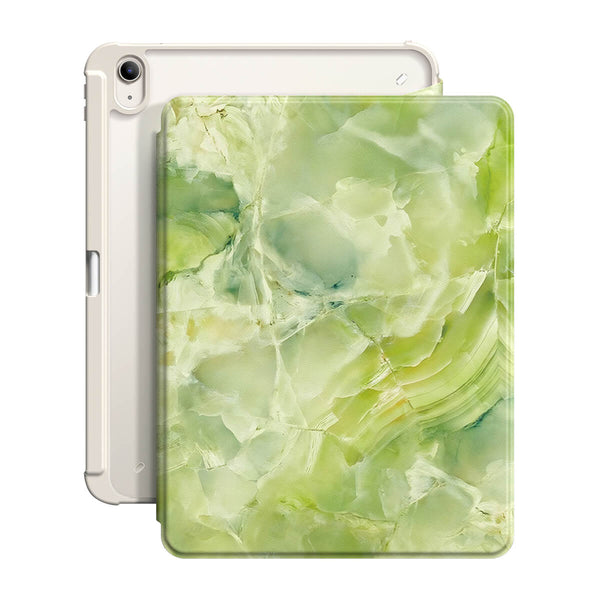 Ice Flower Jade - iPad Snap 360° Stand Impact Resistant Case