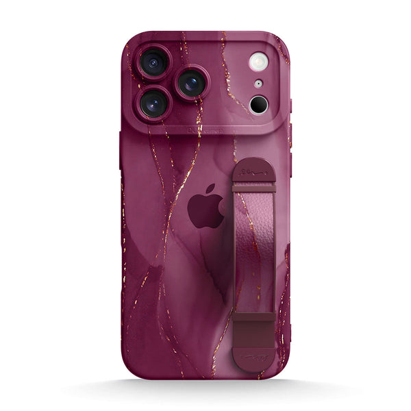 Gilt Plum Red - iPhone Wrist Strap Case