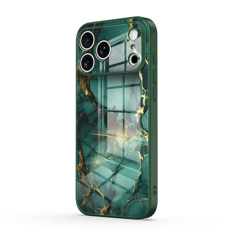 Broken Agate Green - iPhone Glass Case