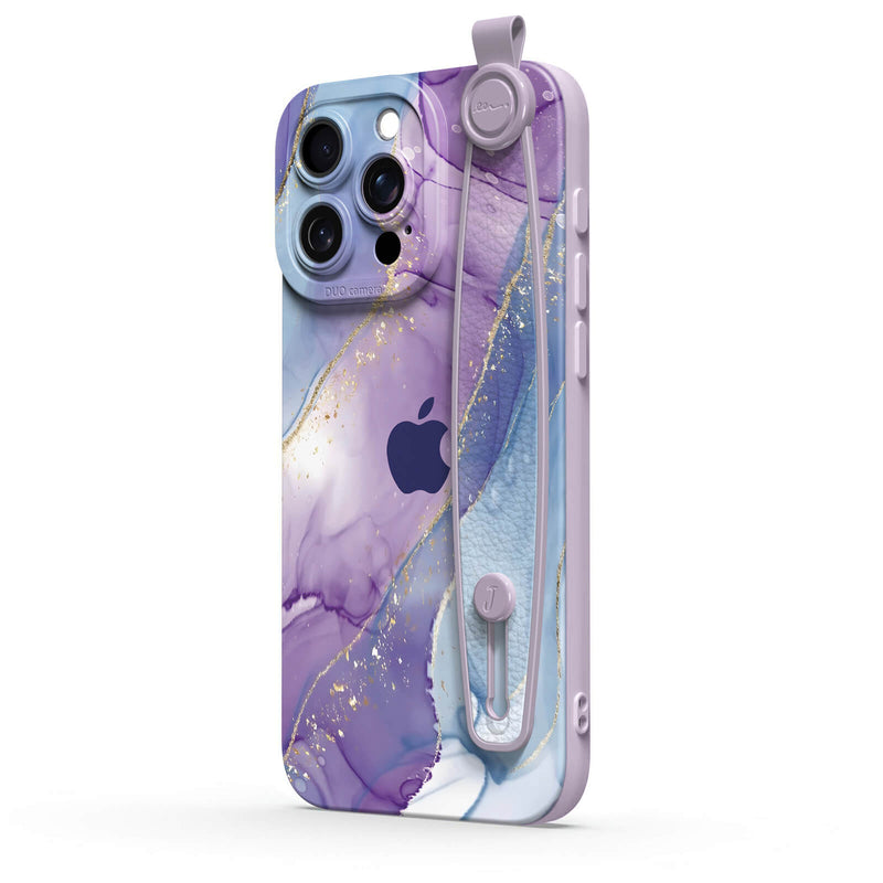 Purple Blue Gilt - iPhone Wrist Strap Case