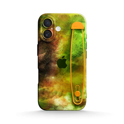 Yellow-Green Nebula - iPhone Wrist Strap Case