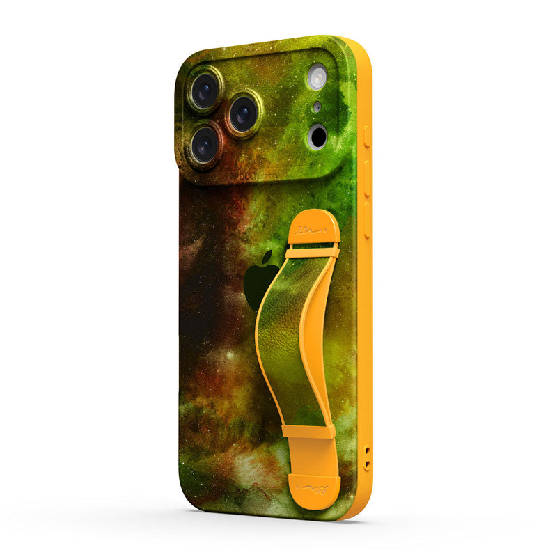 Yellow-Green Nebula - iPhone Wrist Strap Case