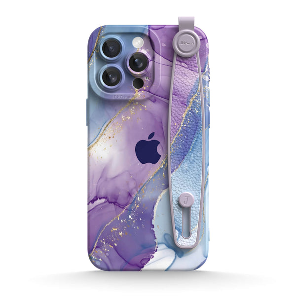 Purple Blue Gilt - iPhone Wrist Strap Case