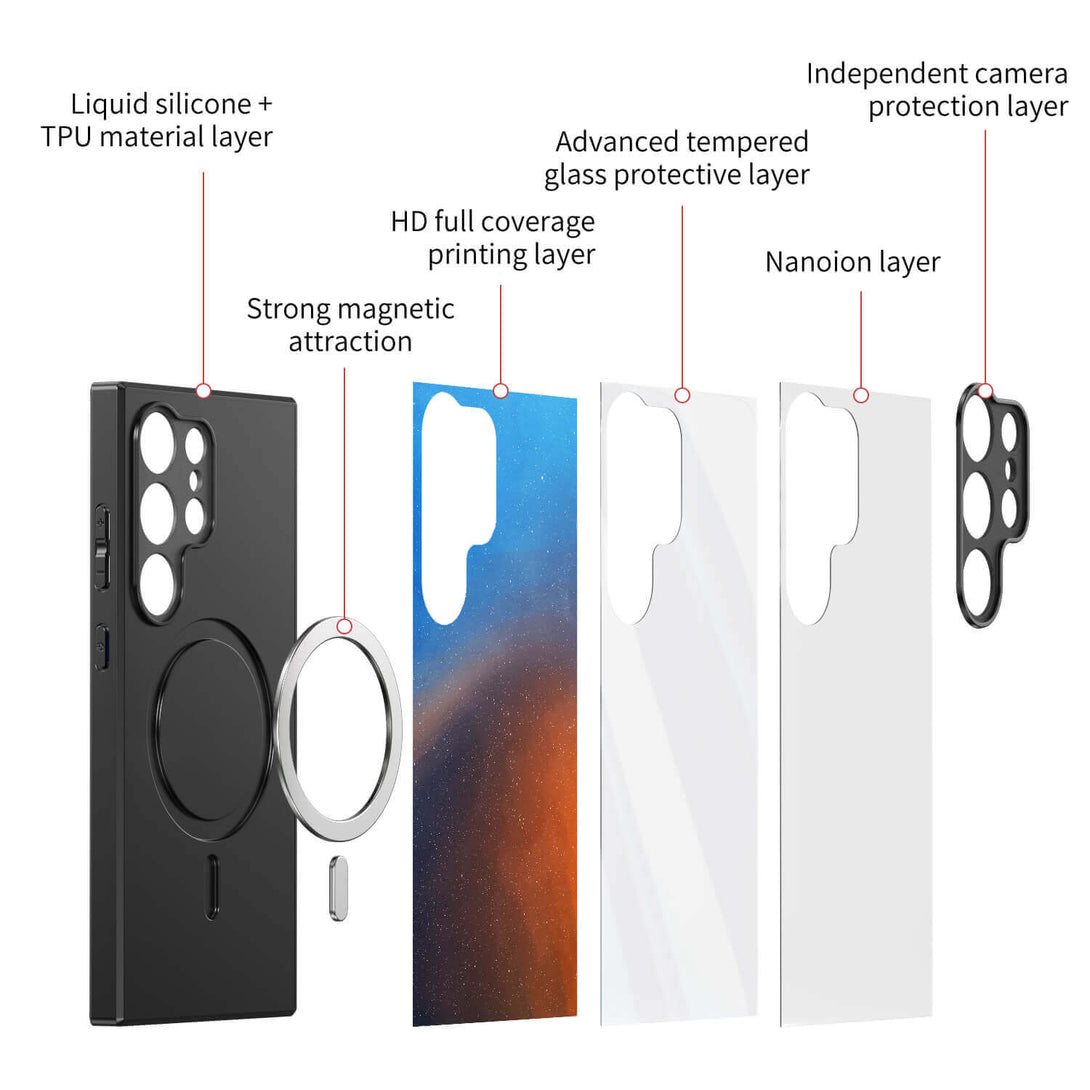 Blauw lichtgradiënt - Samsung hoesje