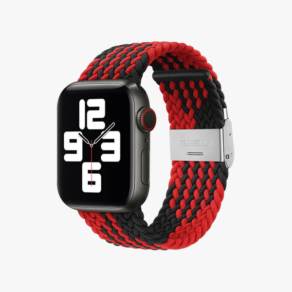 Noir Rouge - Bracelet de Montre Texture Z