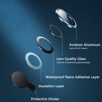 Silver - CD Texture Camera Protective Ring (One Pill Packaging)