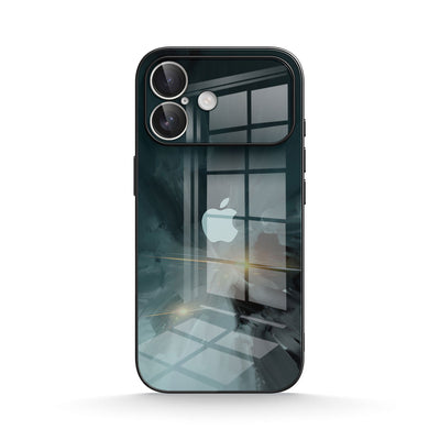 Black Gray - iPhone Glass Case