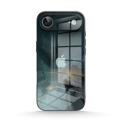 Black Gray - iPhone Glass Case